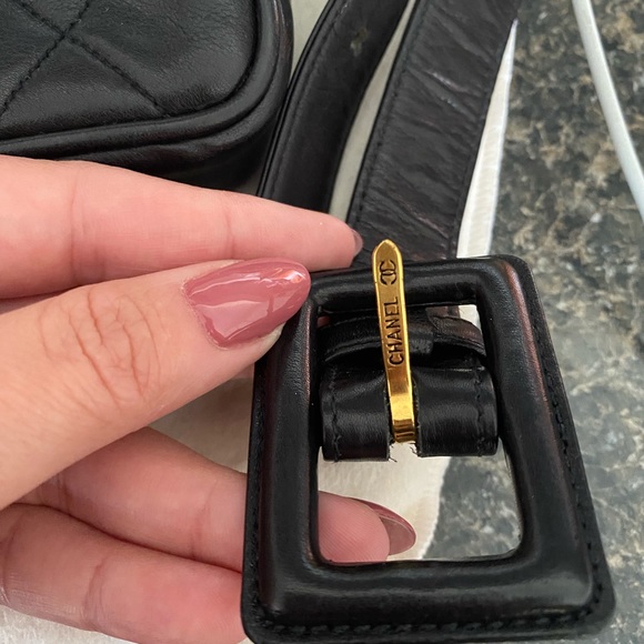 SOLD !Authentic CHANEL Leather Waist (Belt) Bag - Picture 3 of 17